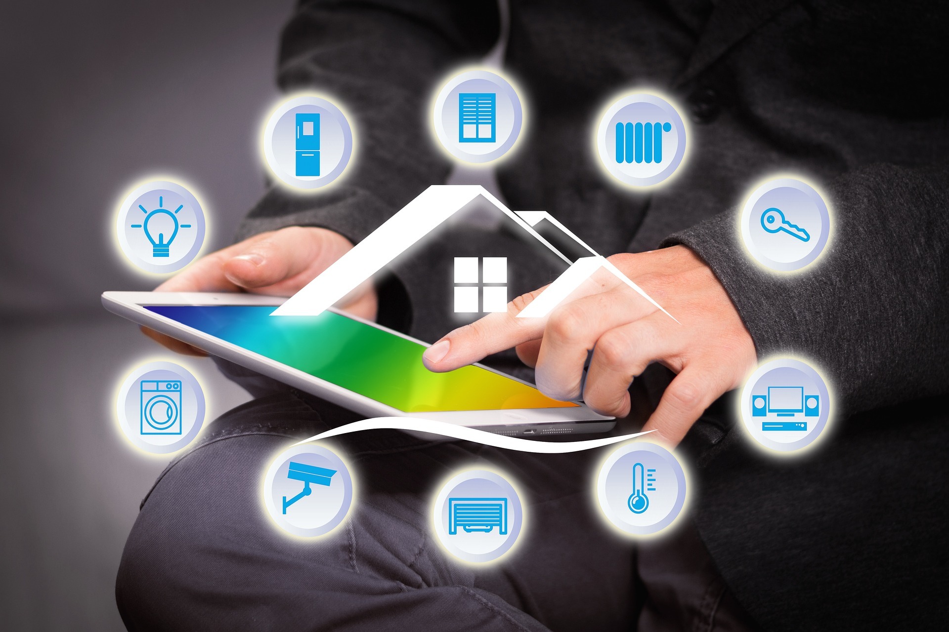 Controlling smart home devices using a mobile phone for home automation and smart living